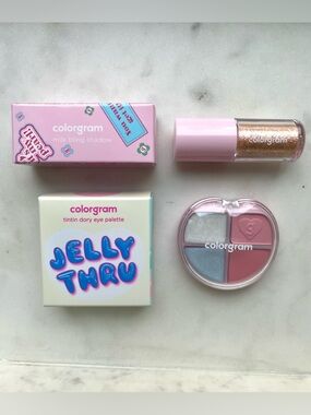 💜 SET OF 2, COLORGRAM Eyeshadow Palette & Liquid Glitter Eyeshadow